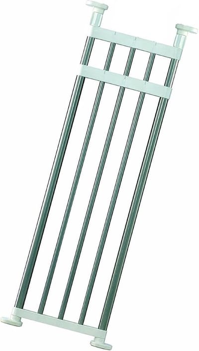 Uitbreidbare kledingkastaccessoires Planken Kastrek Verstelbaar opbergrek Separator Kastverdeler DIY Organizer Staaf Kledingrail Plankverdeler voor Keuken Badkamer 101-152.5cm