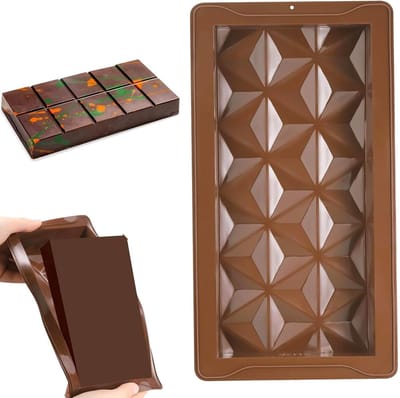 Siliconen Chocoladevormen voor het Maken van Chocoladerepen, Herbruikbare Bakvormen voor Snoep en IJsblokjes, Geschikt voor DIY Bakprojecten