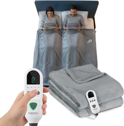 Elektrisch Dekbed - Verwarmde Deken - Ontspannen Warmte - 8 Temperatuur Niveaus - 160 x 120 cm - Flanel Grijs