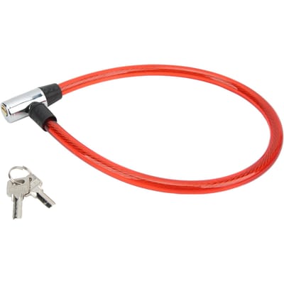 Câble Antivol Vélo Robuste Durable Fil d'Acier Portable Large Application Opération Facile Câble Antivol pour Vélo Moto Portail red