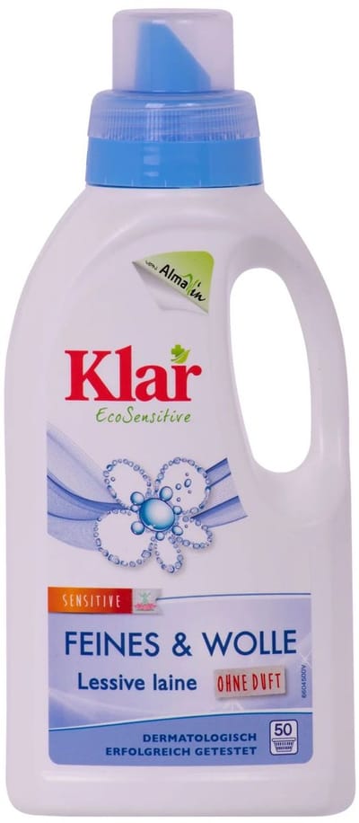 Wasmiddel wol en fijnwas, 500 ml, wasmiddel zonder parfum, wolwasmiddel, wasmiddel gevoelige huid