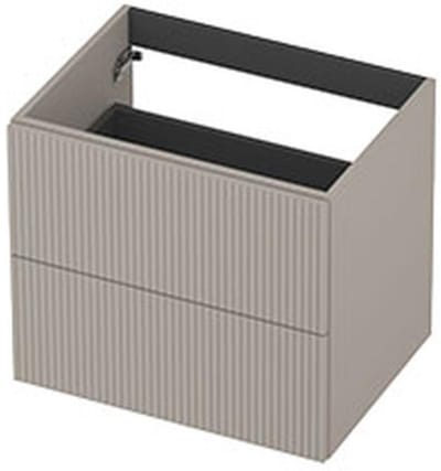 INK - Onderkast 2L Gelakt Gefreesd Tbv Greep - 600x450x520 Mm - Kasjmier Grijs