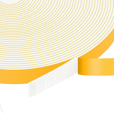 SnelShoppen - High Density Foam Tape 12mm x 1.5mm, Zelfklevende Weerbestendige Strip, Isolatie voor Ramen en Deuren, Geluiddicht en Schokabsorberend,
