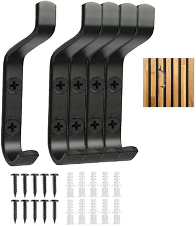 Acoustic panel haak – 5 stuks 13mm zwart schroefhaak – aluminium – eenvoudig te monteren voor akoestische panelen - ShopVlot