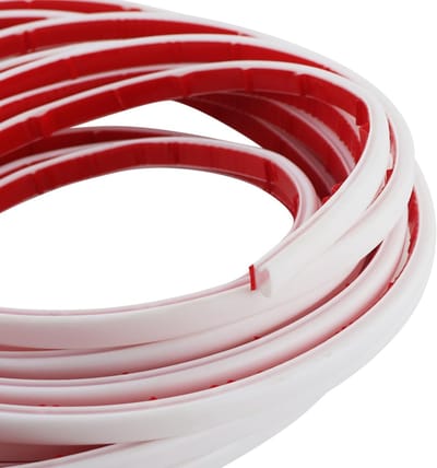 Dailygoods- Deurafdichting Zelfklevend - D-profiel Rubber - Tochtstopper - Winddicht - Geluidsisolerend - 8 m, Wit - Tochtstrip