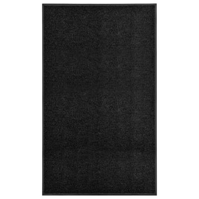 vidaXL - Deurmat - wasbaar - 90x150 - cm - zwart
