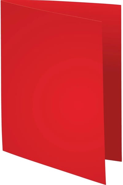 Exacompta 5x SUPER 160 - Pak van 100 dossiermappen 160g/m2- 24x32 cm voor A4. - Rood - 340012E