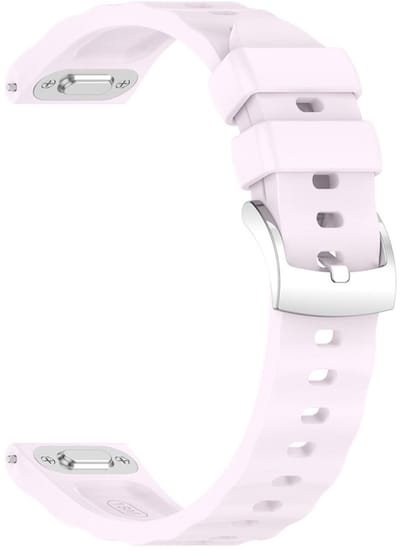 Siliconen bandje - geschikt voor Garmin Venu 2s / 3s / 4 (41mm) / Vivoactive 4s / Forerunner 255s / 265s - Huawei Watch GT 5 Pro - 42mm / GT 6 / GT 5 / GT 4 - 41mm - ribbels - roze