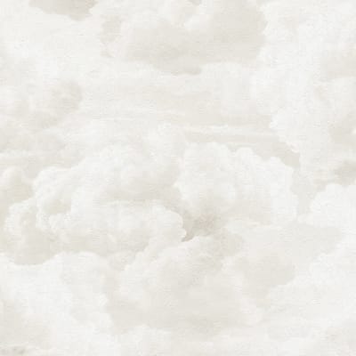 Natuur behang Profhome 399852-GU vliesbehang hardvinyl warmdruk in reliëf licht gestructureerd met wolken mat crème wit grijswit 5,33 m2