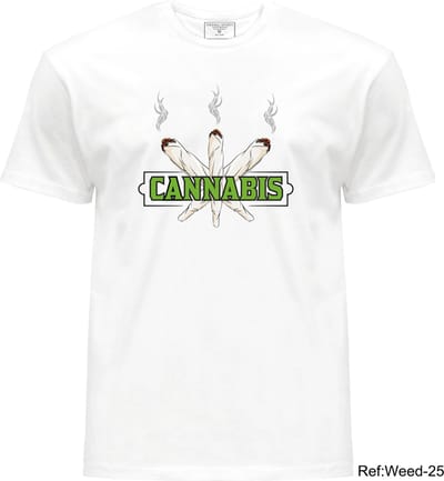 T-shirt for weed lover Cannabis Sativa Trendy T-Shirts 100%Cotton Fashion