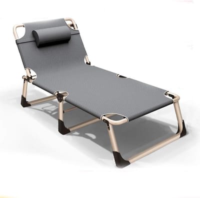Klapstoel - Loungestoel Ligbed - Ontspannen Buiten - Ademend Materiaal - Max 150 kg - Effen