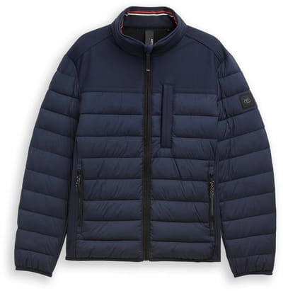 Tom Tailor - Hybride gewatteerd vest met opstaande kraag - Maat S - sky captain blue