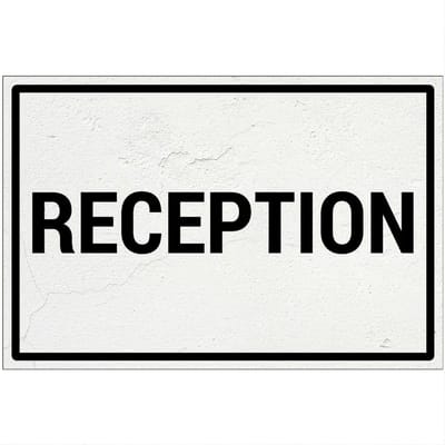 Reception bord | Forex Re materiaal | 18 x 12 cm