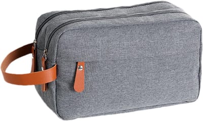 Famanu - Toilettas voor heren, dubbele reisset, waterafstotend, badkamerorganizer voor scheerset, hygiëne, toiletartikelaccessoires