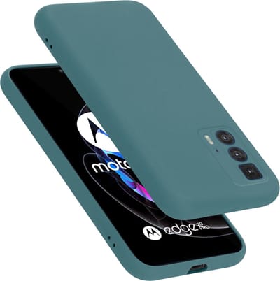 Cadorabo Hoesje geschikt voor Motorola EDGE 20 PRO / EDGE S PRO in LIQUID GROEN - Beschermhoes gemaakt van flexibel TPU silicone Case Cover