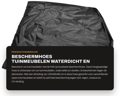 Dailygoods- Stofhoes Waterdicht - Meubelhoes voor Buiten - 100x90x60 cm - Polyester - Schokbestendig - Antislip