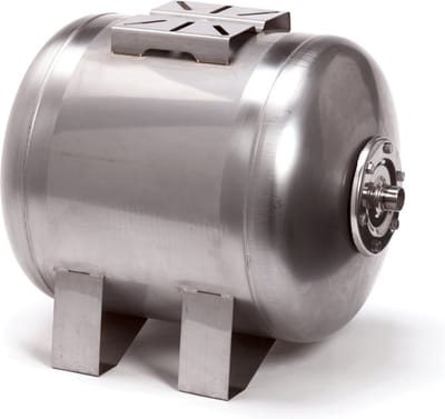 Varem expansievat, horizontaal, voordruk 2 bar, rvs, 1", 50 liter
