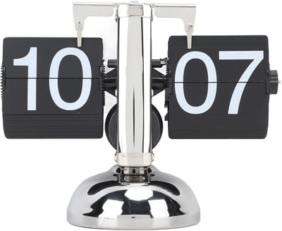 Dailygoody - Retro Flip Clock - Mechanische Flipklok - Eenvoudig afleesbaar - Zwart - Tafelklok - Geschikt voor woonkamer - 24 Uur