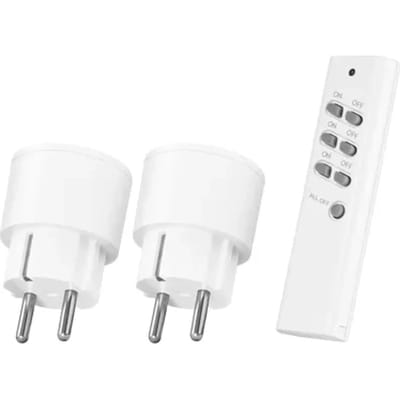 Klik Aan & Klik Uitset - Apc2-2300rn) - 2x Acc-2300 - Inclusief Afstandsbediening - Wit