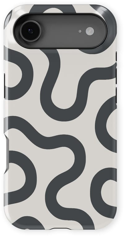 DripCase Motion Flow Tough Hoesje geschikt voor iPhone 17 Air | Backcover met Mag | Trendy Design | Valbescherming | Graphite Glide