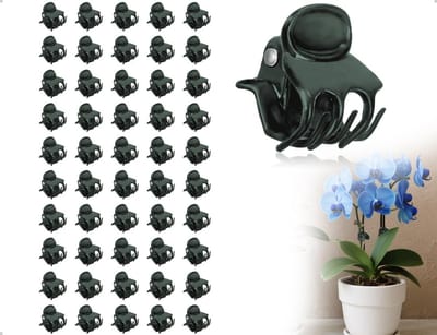Dailygoods- Kunststof Klemmen 50 Stuks - Plantensteun - Orchideeën Klemmen - Tuinaccessoires - Duurzaam - Eenvoudig in Gebruik - Plantenclips