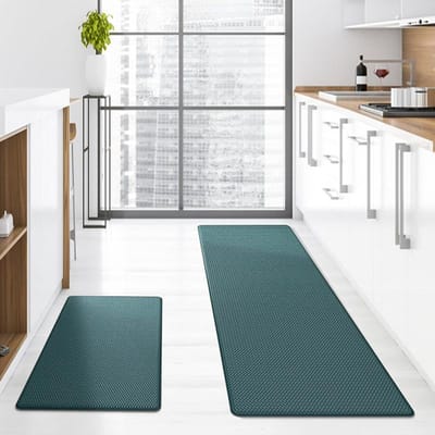 Nieuwe Eenvoudige Effen Kleur Keukenvloermat Lang PU Leer Huishoudelijk Waterdicht Antislip Mat Anti-olievlek 40*60*0.8cm