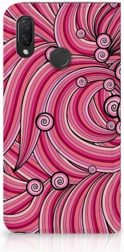Huawei P Smart Plus Bookcase Swirl Pink