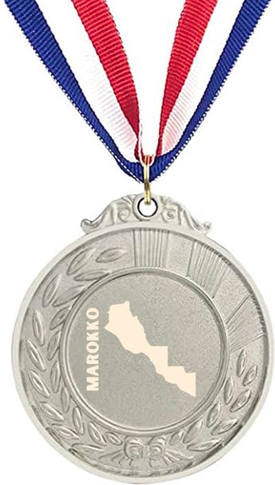 Akyol - marokko medaille zilverkleuring - Piloot - toeristen - marokko cadeau - beste land - leuk cadeau voor je vriend om te geven