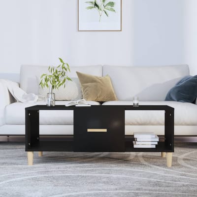 vidaXL - Salontafel - 102x50x40 - cm - bewerkt - hout - zwart