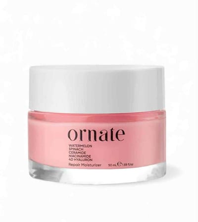 Ornate Repair Moisturizer Cream - Hydraterende & Verhelderende Gezichtscrème op waterbasis - Watermeloen - Spinazie - Ceramide - Peptiden - Niacinamide & 4D Hyaluronzuur - Alle huidtypen -50 ml
