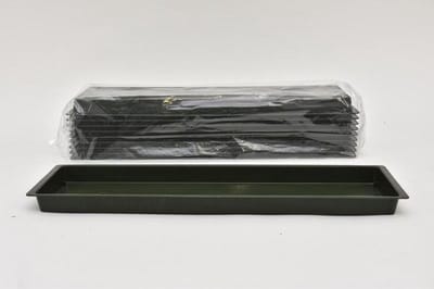 Waterschotels / Onderschalen - Pak á 10 Double Brick Tray Green 50x12cm