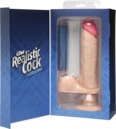 Doc Johnson Realistic Cocks realistische vibrator The Realistic CockS - Vibrating beige - 23,62 cm