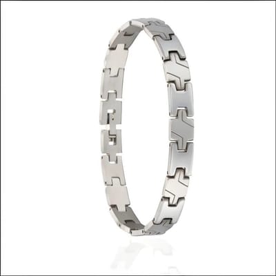 Aramat Jewels | Armbanden | Stoere Stalen Armband Zilver 21cm | | | |9mm | Staal | Volwassenen | Verkleurd niet