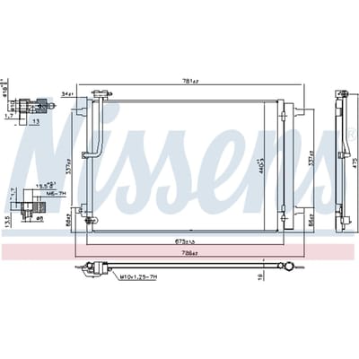Condensator, airconditioning NISSENS 941077