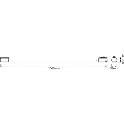 OSRAM LED-lichtbalk 1200mm, 19W, neutraal wit, 2090 lumen, eenvoudige installatie, energiezuinig, IP20, voor keukens en werkruimtes