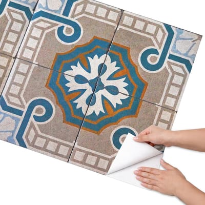 Coloray Meubel Wrap Folie - Beige Meubelfolie - 75x150 cm - Wrapfolie Keuken Antieke tegels - Decoratiefolie - Klassiek Meubelfolie - Meubel Wrap Folie - Woonkamer decoratie - Achtergronden en patronen