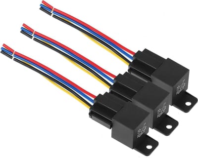 Allecta - Set van 3 universele 48V 40A auto relais met kabelboom - 5 pins - inclusief stekker
