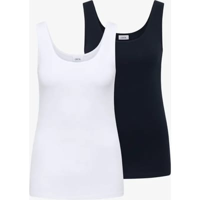 Basic top met ronde hals in een 2-pack