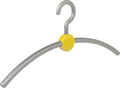 De Kledinghanger Gigant - Garderobehanger - Jassenhanger - Volwassenen - 708240 - 24 Stuks - Point - Kunststof - Zilver - Geel - 45 cm - Kledinghanger - Kleerhanger (708240/24)