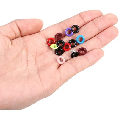 4 kleuren 100 sets 4 mm ronde metalen oogjes scrapbooking kaart gat leer ambachtelijke kledingstuk accessoire Colorful wit