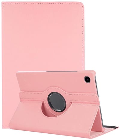 Hoes - Geschikt voor Samsung Galaxy Tab A9 - 360 Graden Draaibare Hard Cover Case - Tablet Hoesje Draaibaar - Lichtroze