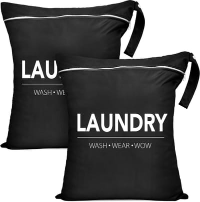 Ynkkvre - Waszak - Reisopbergtas - Opbergtas - Laundry bag - 2-Pack - Waterdichte Reistas voor Zwemkleding en Natte Kleding - 37x48 cm - Polyester met Ritssluiting - Makkelijk Schoon te Maken