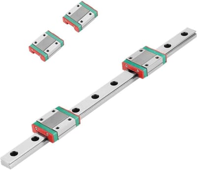 Dailygoods- Lineaire Geleiderail 250 mm - Miniatuur Railgeleiding - 12 mm Brede Schuifdeur - MGN12B Glijblok - Antiroest - Hoge Precisie - Lineaire Rail