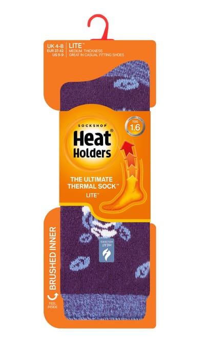 Heat Holders Lite - Geïsoleerde thermo damessokken - Pruim (Rome)