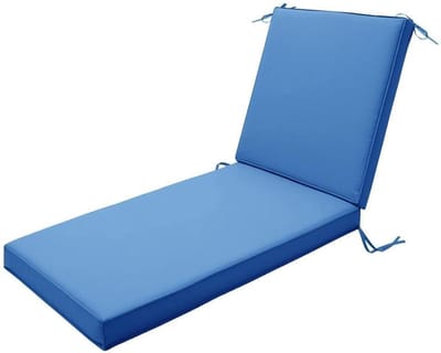 Ligstoelkussen - Loungestoel kussen - Buiten ontspannen - Waterdicht ontwerp - 190 x 60 x 10 cm - Hemelsblauw