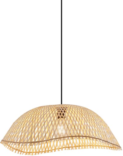 QAZQA lily - Bohemian Hanglamp - 1 lichts - Ø 60 cm - Naturel - Woonkamer | Slaapkamer | Keuken
