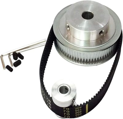 Timing Katrol Set - Poelie Riem - Machine Aandrijving - Precisie Aluminium - 3mm Pitch - Zilver