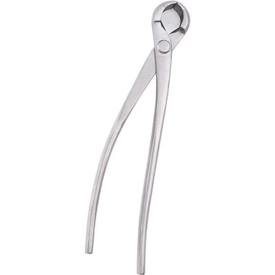 Pince Concave Alliage de Chrome Argent Bonsaï Pince Concave à Branches Durable Jardinage white