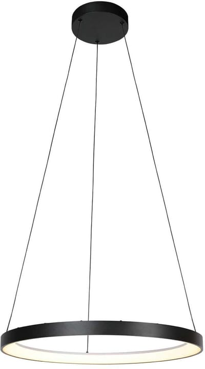 Zwarte Hanglamp Lumex 4206ZW – Modern Design, Hoogteinstelbaar van 50 tot 130 cm, Geïntegreerde LED van 33W, Diameter 58 cm, Mexlite