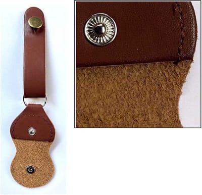 Gitaar strap met Plectrumhouder - bruin- voor de Gitaarriem met Strap Pin bevestiging- Gitaar plectrum houder - Guitar pick holder -Sleutelhanger